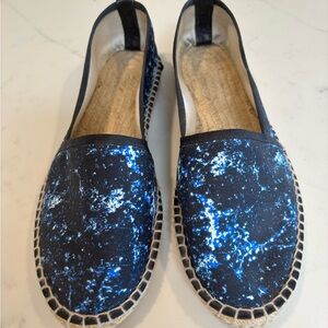 Charles David Black and Blue Espadrilles